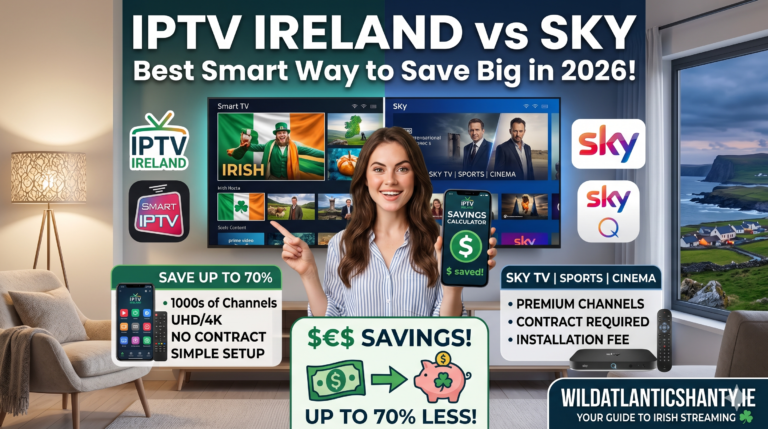 IPTV Ireland vs Sky Ireland comparison — Wild Atlantic Shanty 2026 guide