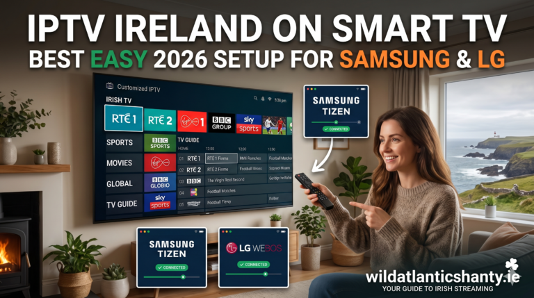 IPTV Ireland on Samsung & LG Smart TV — Wild Atlantic Shanty setup guide