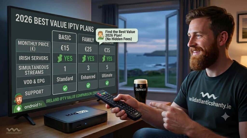 IPTV subscription Ireland 2026 plans guide — Wild Atlantic Shanty